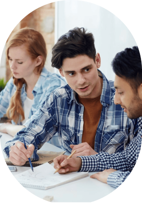 Student receiving admission counseling