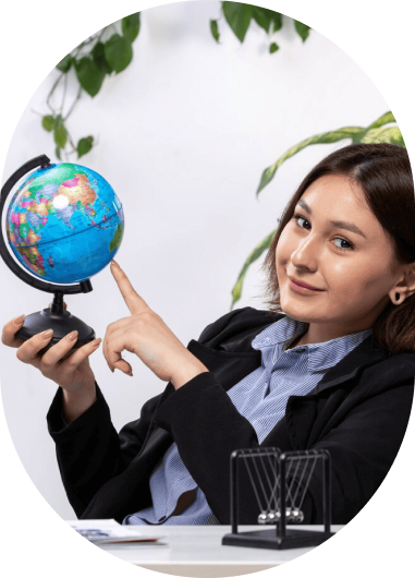 International students receiving academic guidance